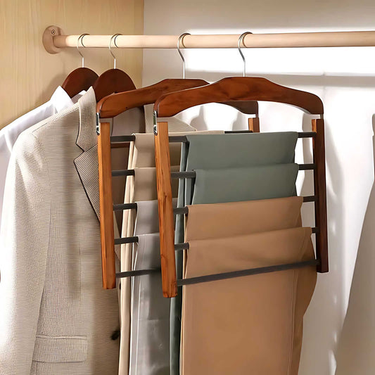 Norvo | Varden Multi-Tier Garderobe Henger – Plassbesparende Tre- og Metallklærorganisator