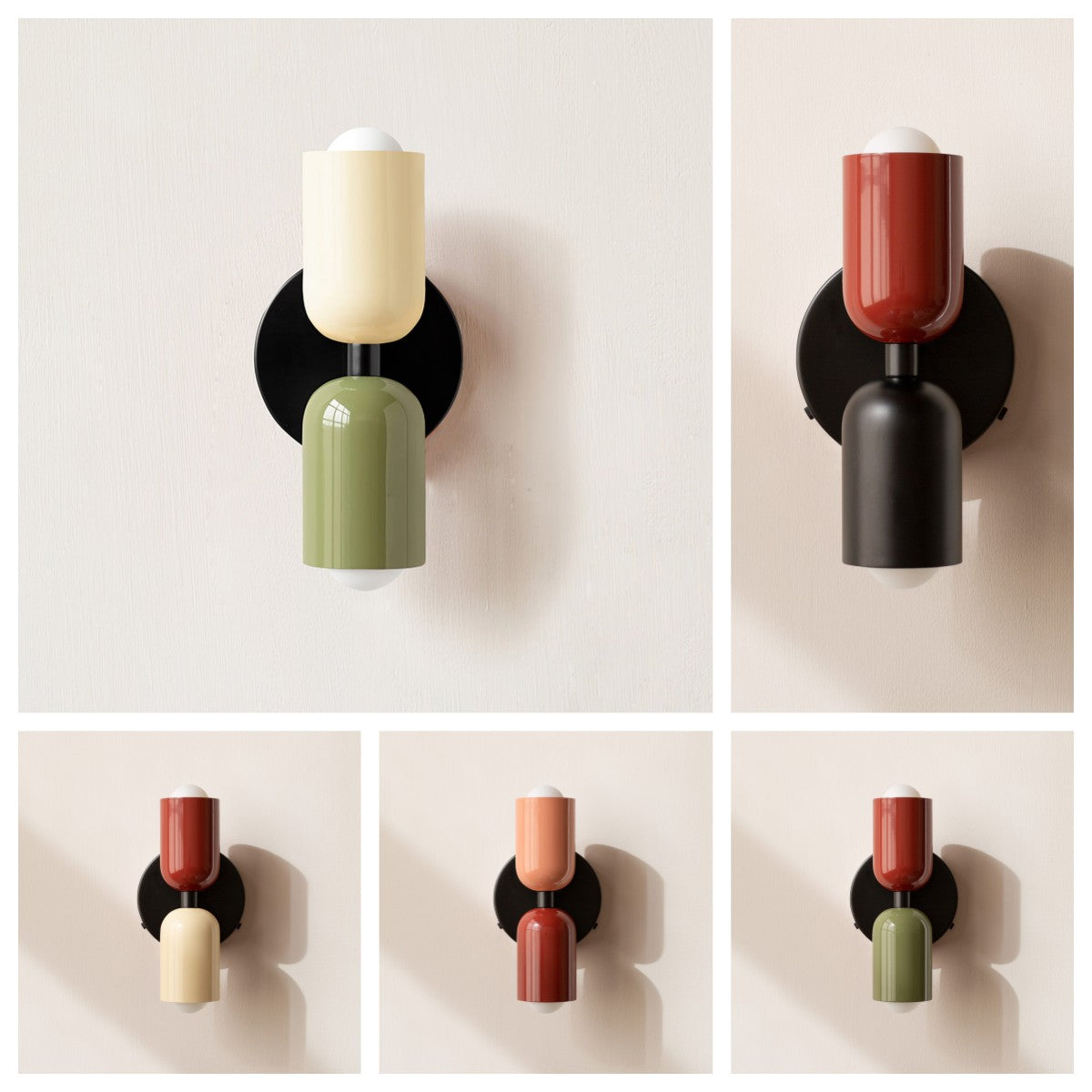 Norvo | Vegglampe Moderne Dobbel Glass Vegglampe