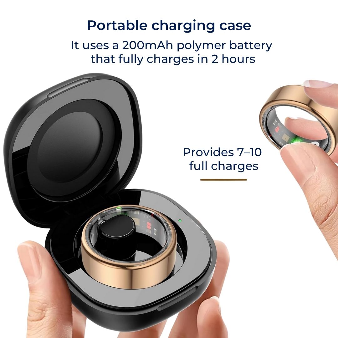 Norvo | Smart Ring Søvn- og Velvære Tracker - Vanntett Fitness Tracker Ring for Aktive Livsstiler - Helseovervåkingsenhet