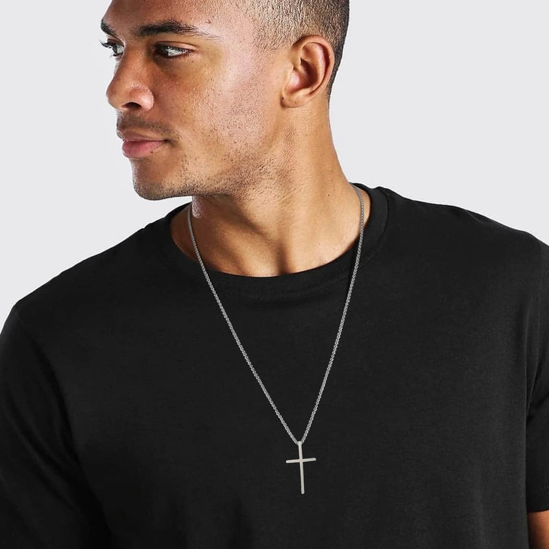 Vnox Faith Cross Halskjede for Menn