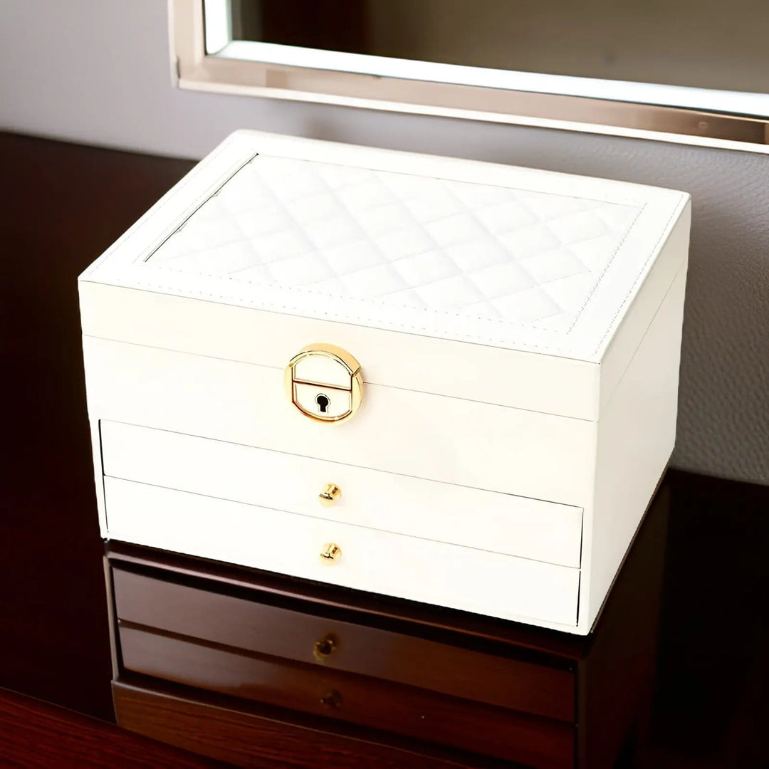Norvo | EleganceBox – Luksuriøs Multi-Lag Smykkeorganisator i Premium PU Skinn