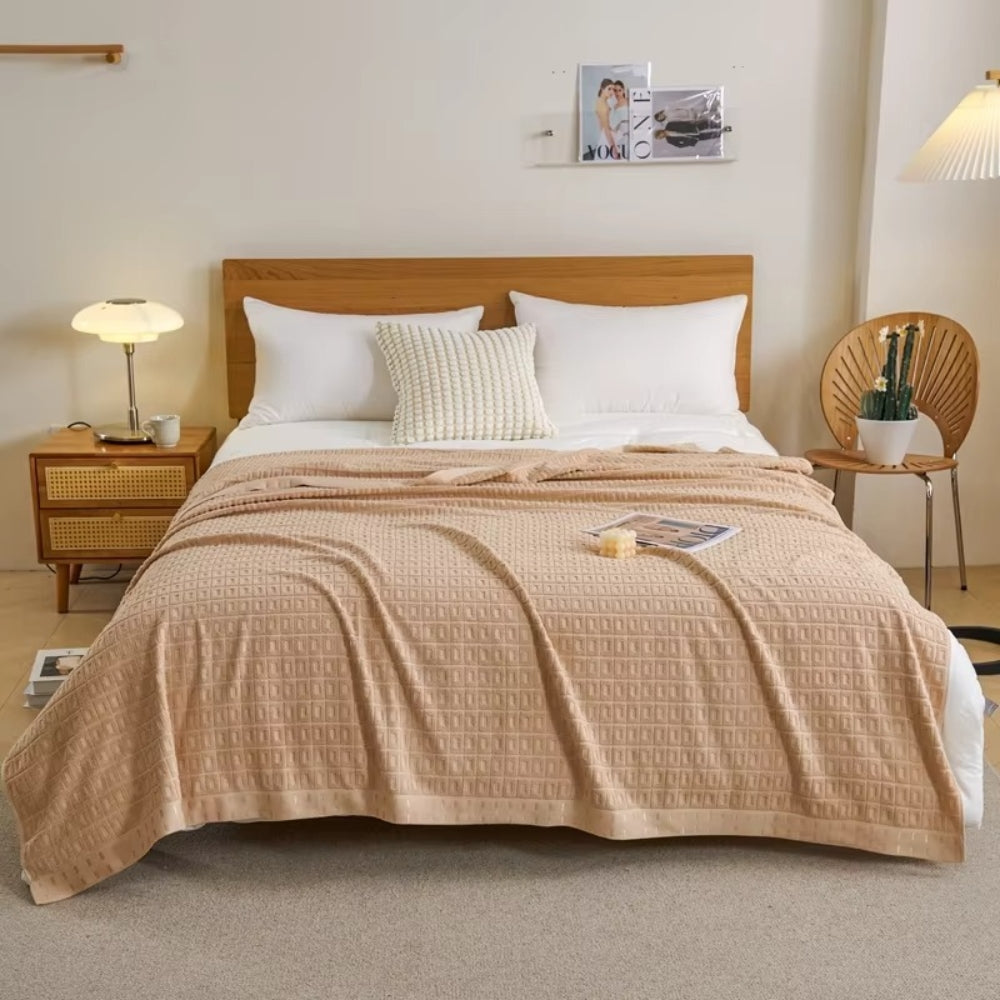 Norvo | Vaffelbomull Sommer Sengeteppe Kaste Teppe