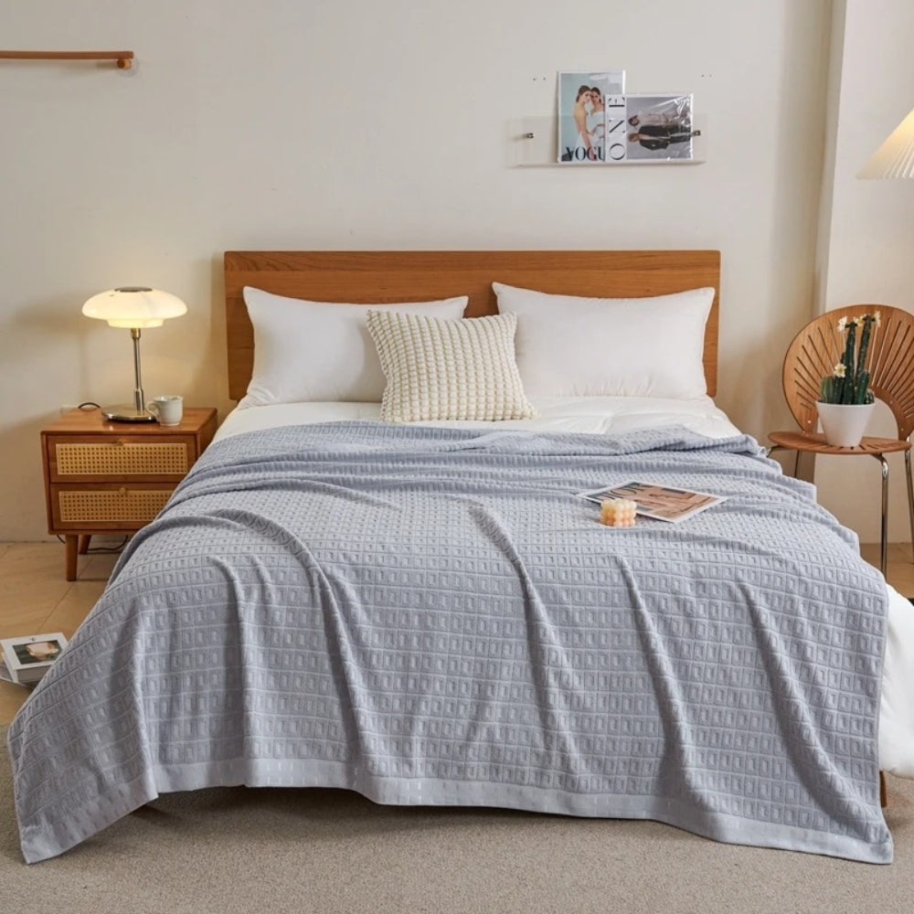 Norvo | Vaffelbomull Sommer Sengeteppe Kaste Teppe