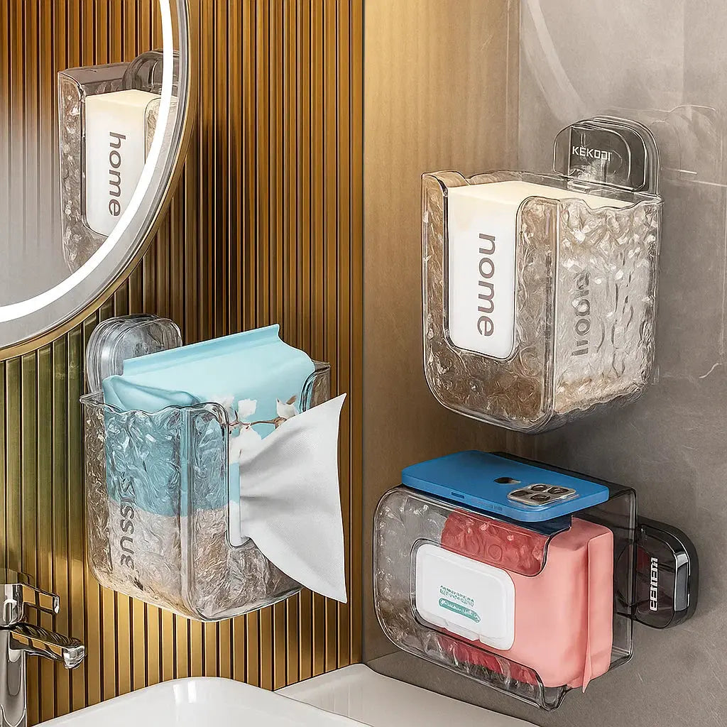 Norvo | GlowFix Vegg Tissue Holder — Ikke mer kaos, badet ditt vil være stilfullt, rent og helt avslappende!