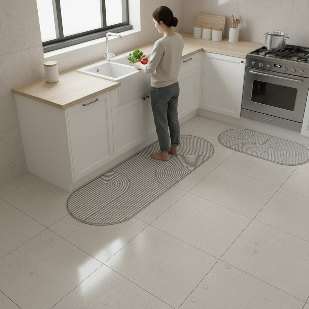 Norvo | Vannabsorberende Anti sklir Kjøkkengulvmatte Vaskbar Teppet