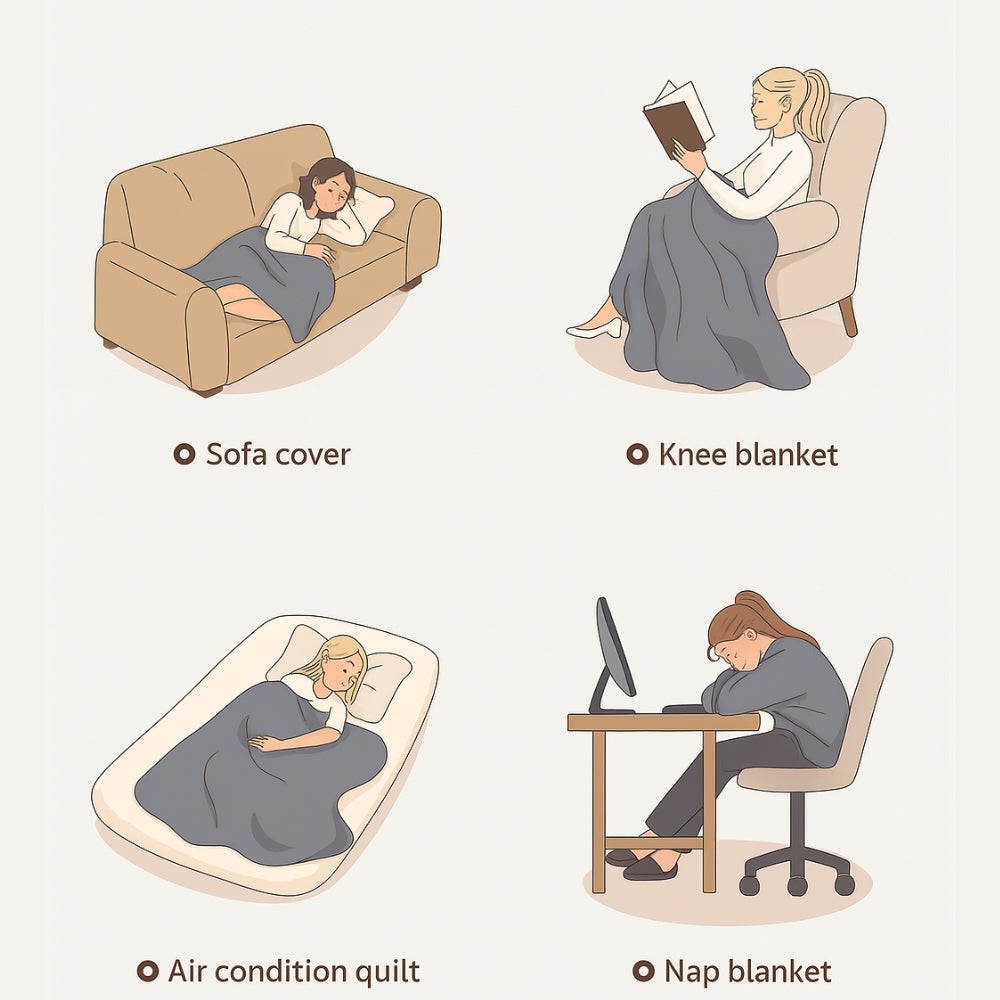 Norvo | Bølgeformet Stripete Boho Sofatrekk