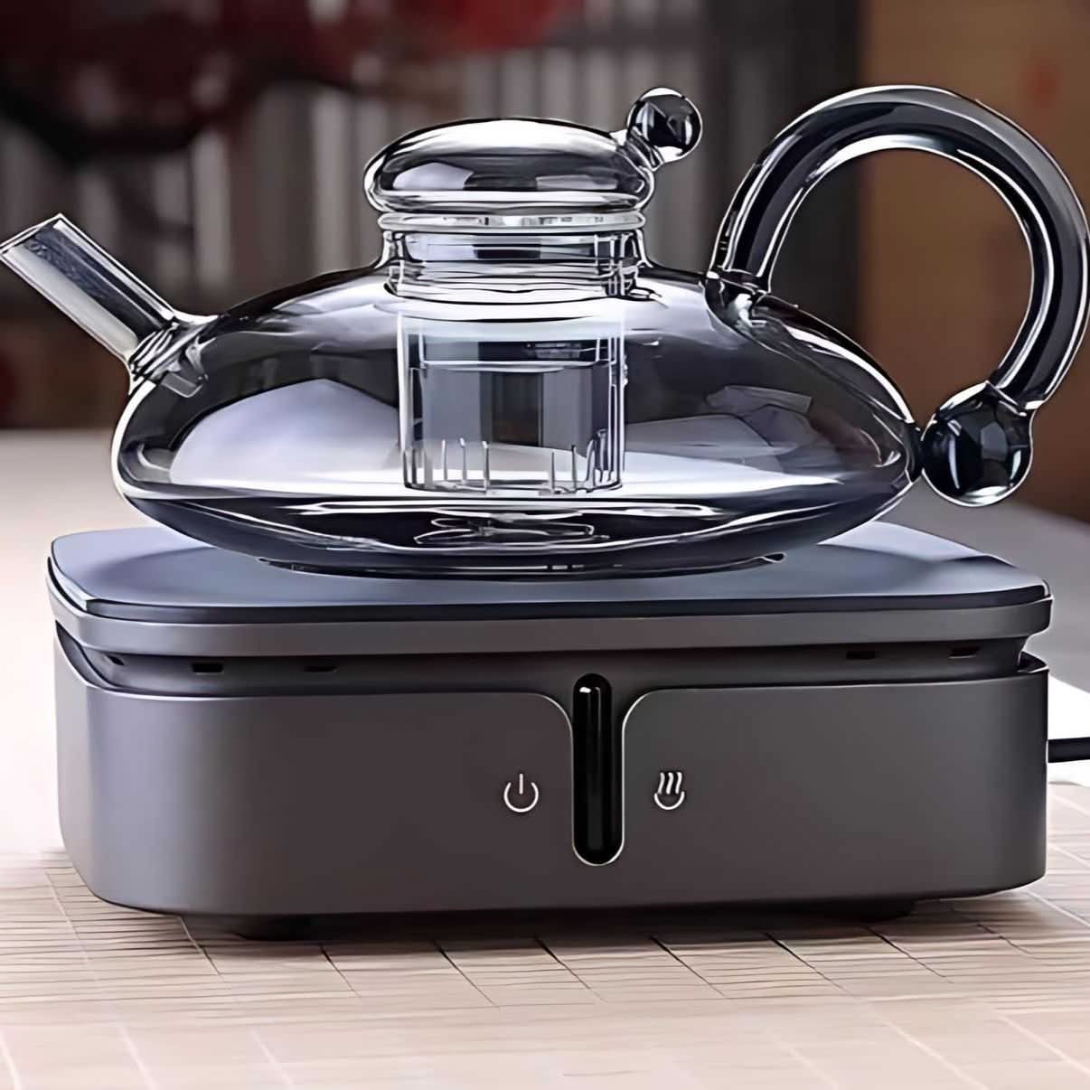 Norvo | Glass Tekanne Sett med Innebygd Filter og Kopper