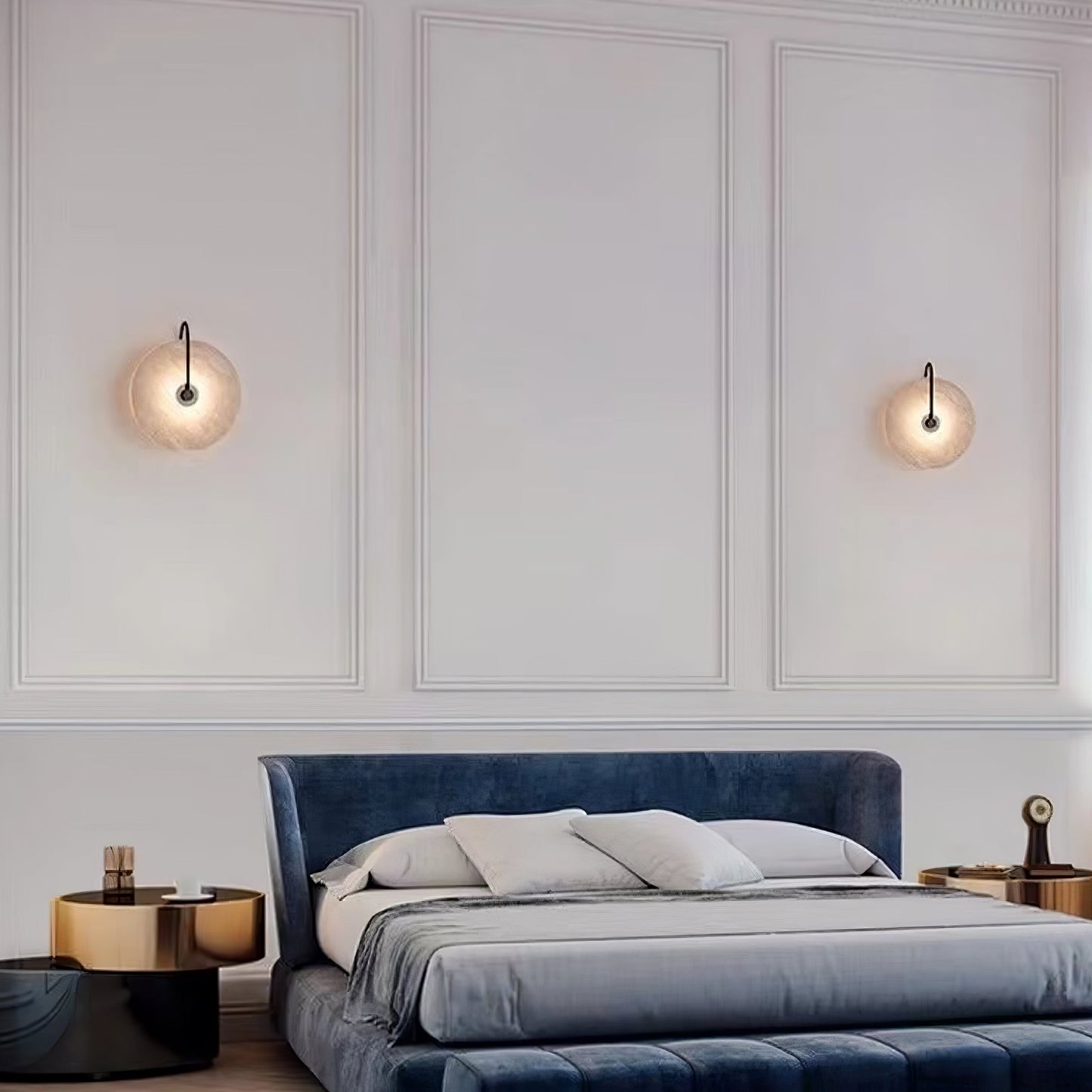 Norvo | Hvit Alabaster Vegglampe