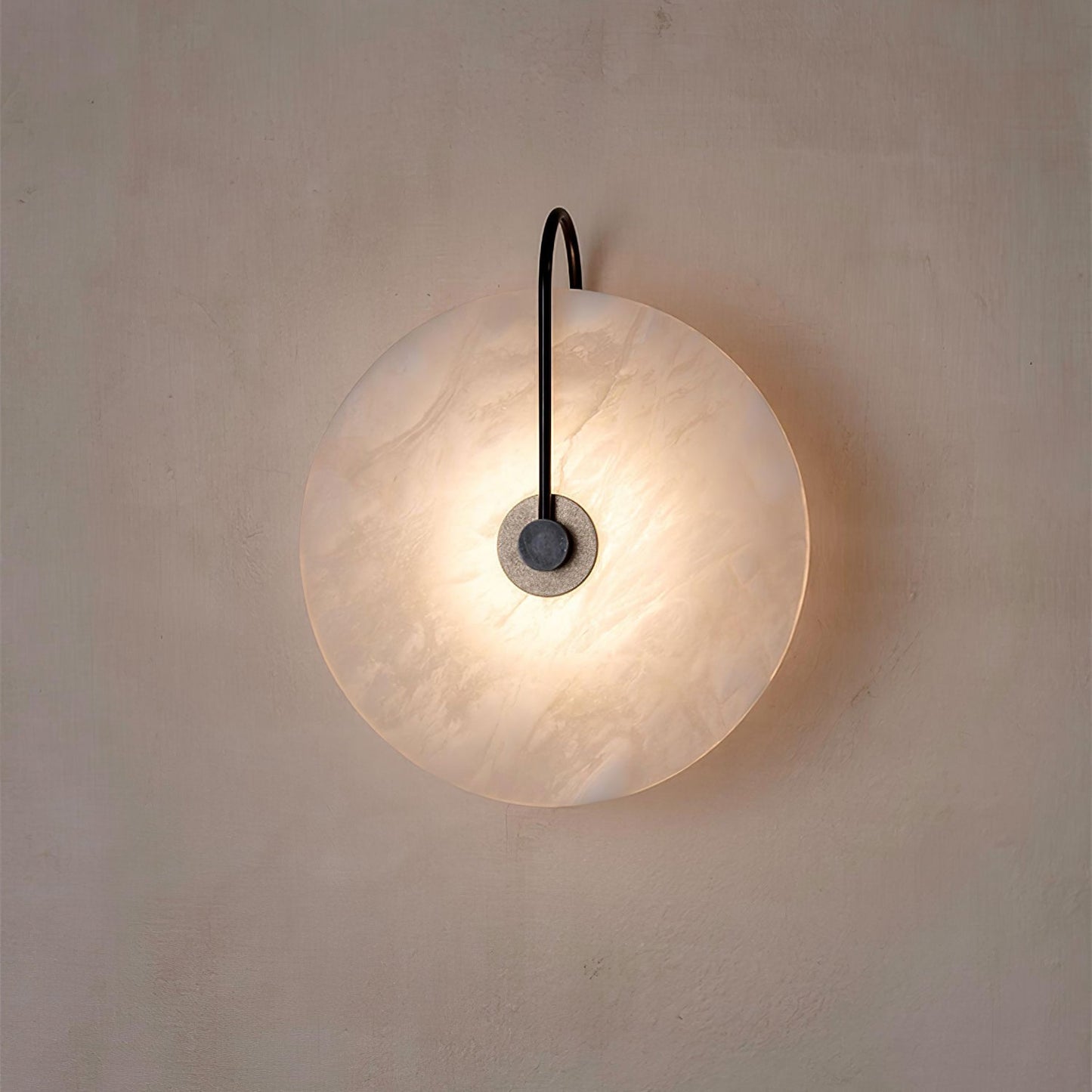 Norvo | Hvit Alabaster Vegglampe