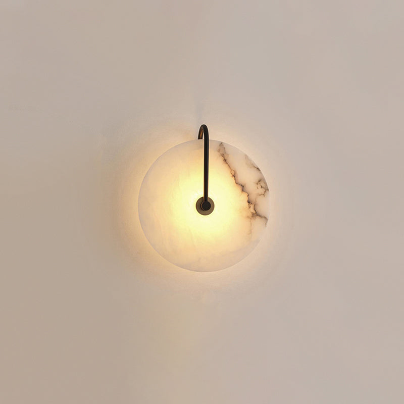 Norvo | Hvit Alabaster Vegglampe
