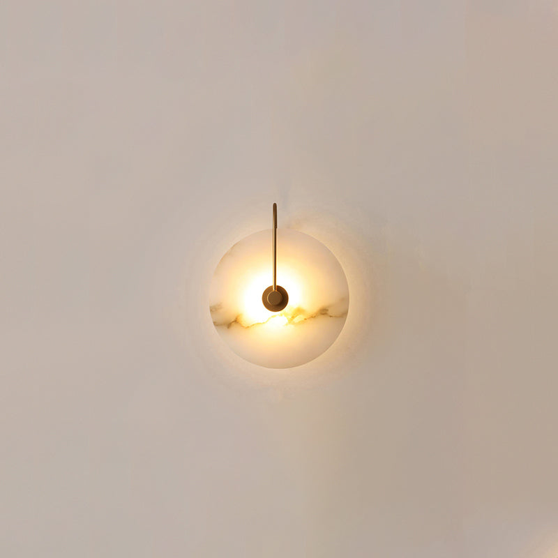 Norvo | Hvit Alabaster Vegglampe