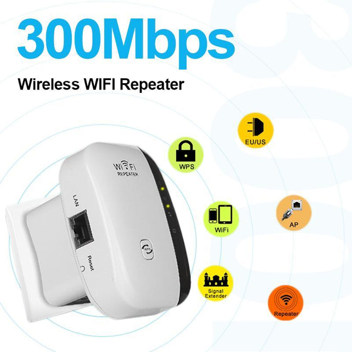 Norvo | WiFi Repeater Forsterker WiFi Utvider 300Mbps Trådløs Wi Fi Rekkevidde Utvider Wi Fi Signal Forsterker Booster 802.11N Tilgangspunkt
