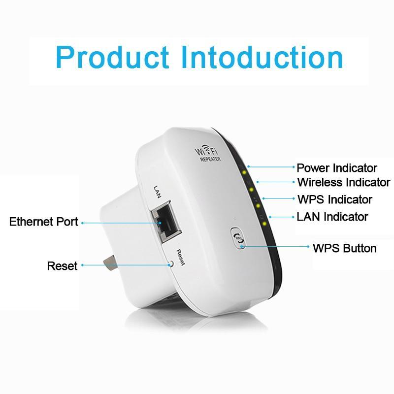 Norvo | WiFi Repeater Forsterker WiFi Utvider 300Mbps Trådløs Wi Fi Rekkevidde Utvider Wi Fi Signal Forsterker Booster 802.11N Tilgangspunkt