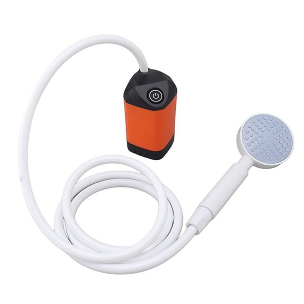 Norvo | Bærbar Campingdusj med Pumpe – USB-oppladbar, 4400mAh Batteri, Kompakt & Enkel Oppsett