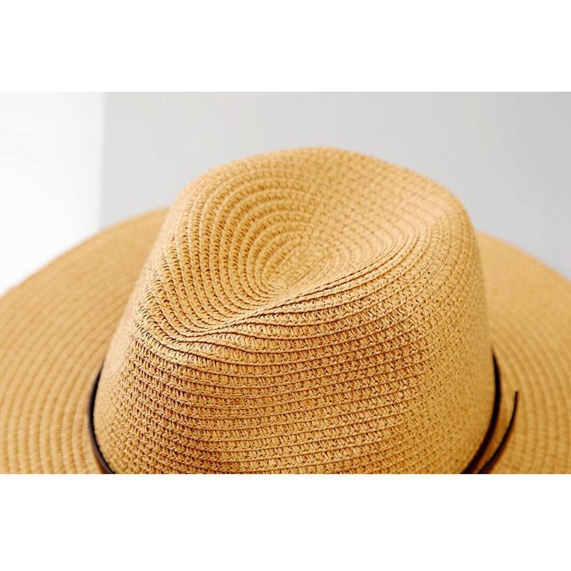 Norvo | Kvinne Wide Brim Straw Panama Roll Up Hat