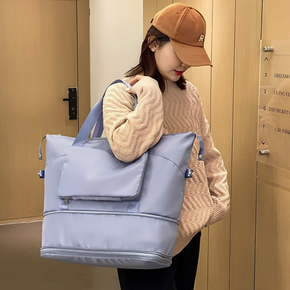 Norvo | Kvinner Stor Reise Tote Bag | Lett Holdbar Weekendbag