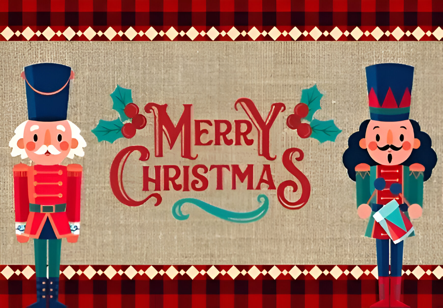 Norvo | WinterGlow Julematte | Nøtteknekker Motiv | Antiskli & Vaskbar | For Innendørs & Utendørs