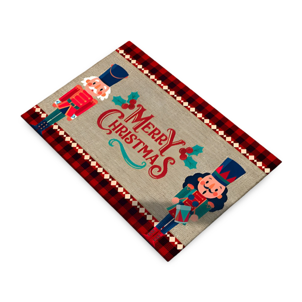 Norvo | WinterGlow Julematte | Nøtteknekker Motiv | Antiskli & Vaskbar | For Innendørs & Utendørs