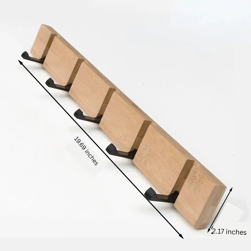 Norvo | Vegghengt Kleshåndtak i Tre med Skjult Kleskrok