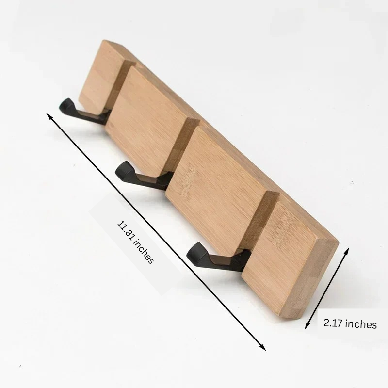 Norvo | Vegghengt Kleshåndtak i Tre med Skjult Kleskrok