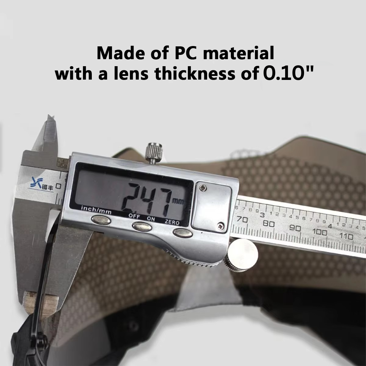 Norvo | Justerbar taktisk hjelm med avtagbare antidugg briller