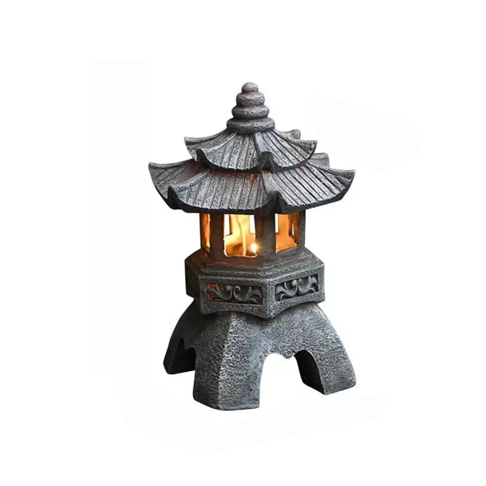 Norvo | ZenGlow - Solenergi Hage Lampe Pagoda Statue for ute