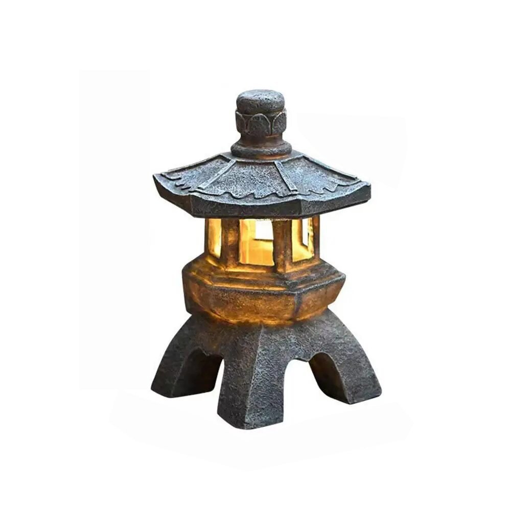 Norvo | ZenGlow - Solenergi Hage Lampe Pagoda Statue for ute