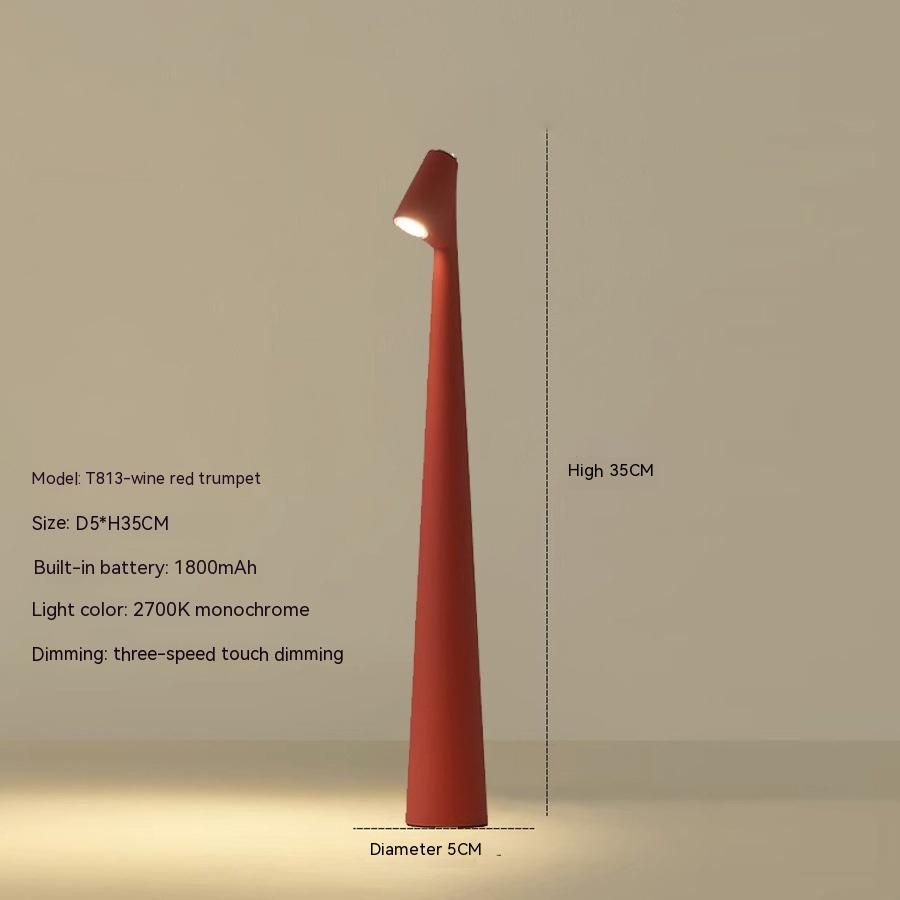 Norvo | Bordlampe Moderne Rød Metall LED Lys