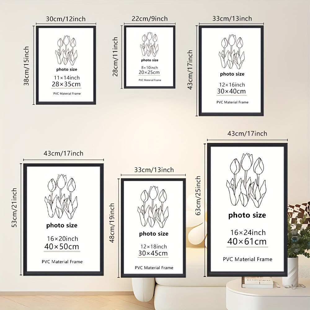 GalleryFrame – Sett med 3 svarte bilde rammer for vegger og bord Norvo