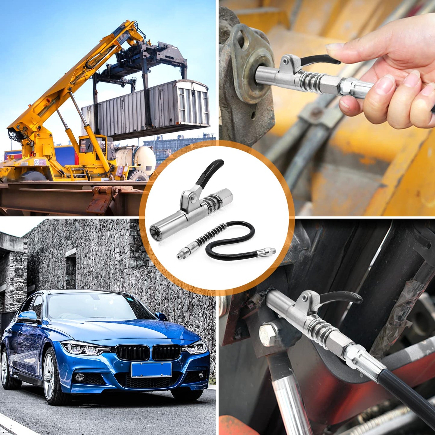 Norvo | Kraftig lås på fettkoblinger med fjærfleksislange