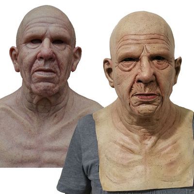 Norvo | Creepy Old Man Maske – Realistisk Latex Halloween Maske for Voksne