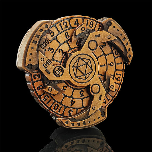 Norvo | 7-i-1 Fidget Spinner Polyhedral Metall Terninger