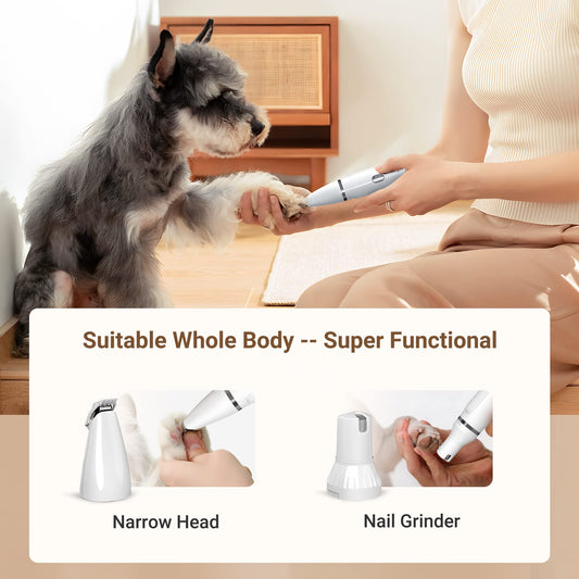 Norvo | Ultimate Pet Grooming Kit - 4-i-1 Elektriske Klippere med 4 Utbyttbare Blader