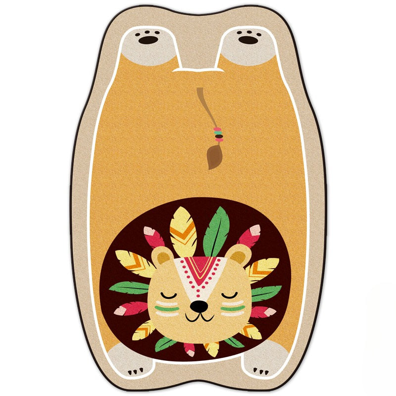 Norvo | Søte dyre stue dekorative tepper – Plysj myk tegneserie soverom teppe