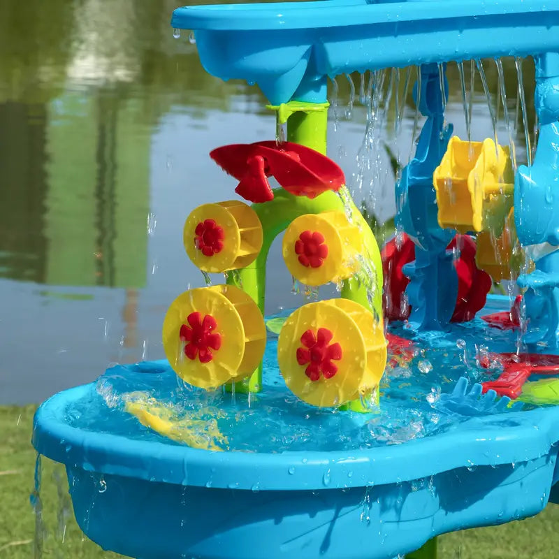 Norvo | SplashTower 3-TIER Sand og Vannbord – Utendørs lekeplattform for barn