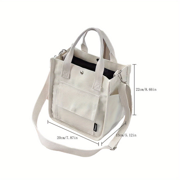 Norvo | UrbanEase Canvas Slingbag – Hvit skulderveske med magnetlås og justerbar stropp