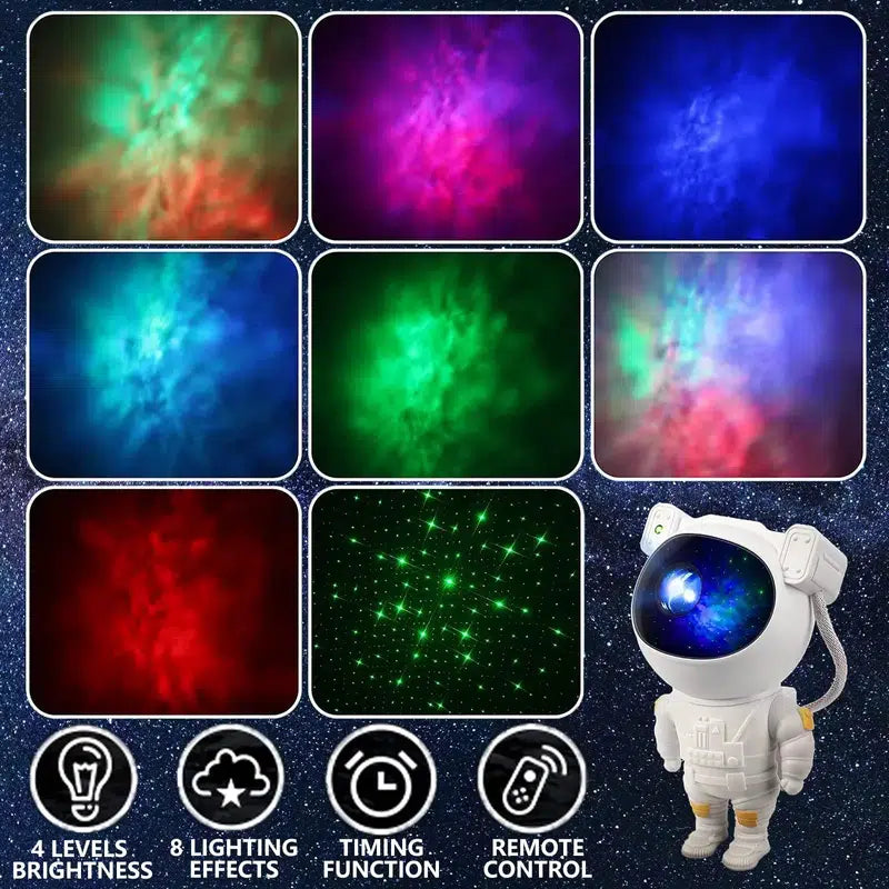 Norvo | Astronaut Galaxy Prosjektor Flere Moduser Galaxy Nattlys med Fjernkontroll