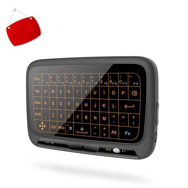 Norvo | H18+ Bakbelyst Mini Trådløst Full Touchpad Tastatur