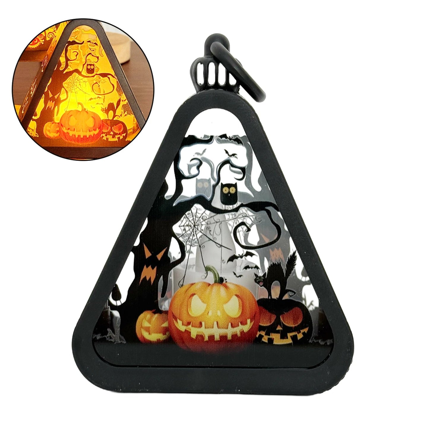 Norvo | Halloween Dekor Triangel Bordlampe
