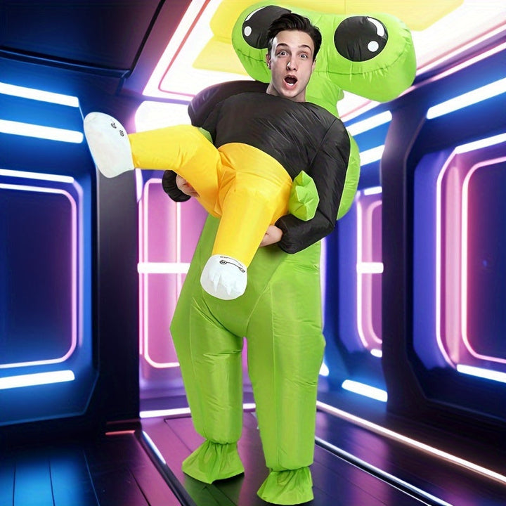 Norvo | Morsomt Inflatable Halloween Alien Kostyme for Menn | Ride On Stil