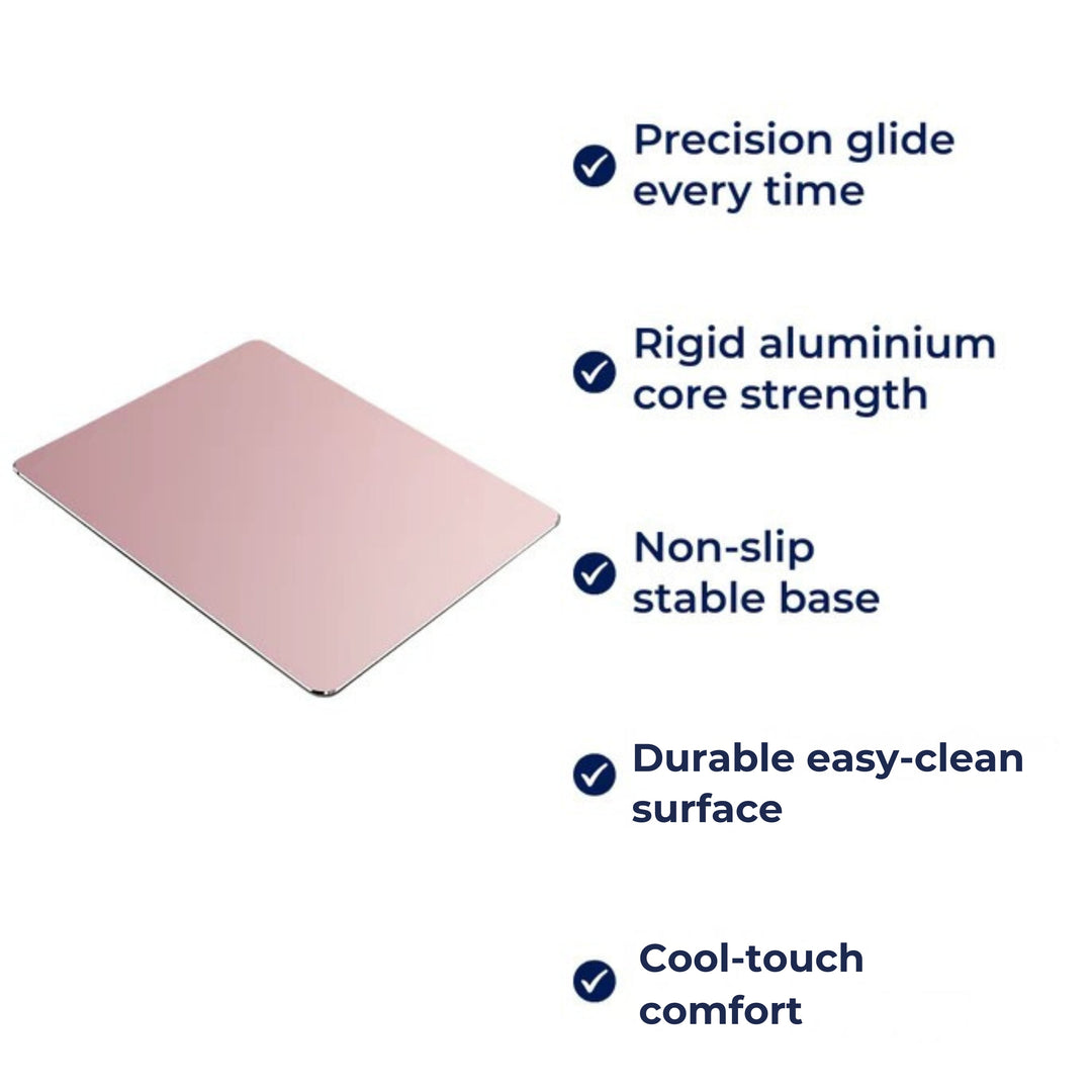 Precision Glide – Rigid Aluminium – Non-Slip Stability – Durable Easy-Clean Surface – Work & Gaming Use Norvo