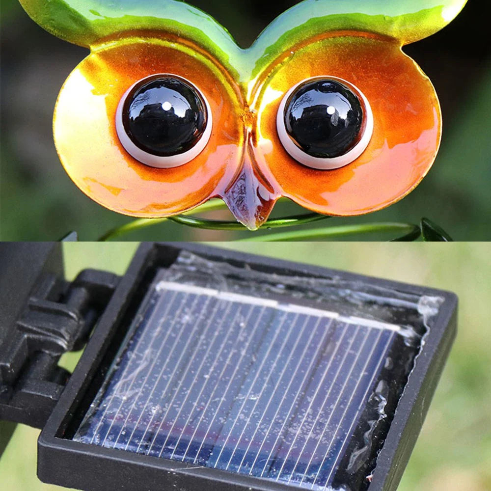 Norvo | Sol hage lys ugle med fargeforandring – dekorativ LED utendørs belysning for hage og gårdsplass