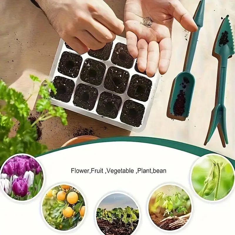 Norvo | Innendørs frøstarterkit med LED vekstlys og justerbar fuktighetsdome – 36-cellers brett for hjemmehaging