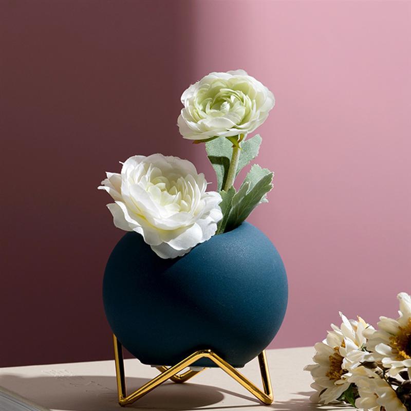 Norvo | Abstrakte Farger Keramiske Blomsterpotter med Stativ