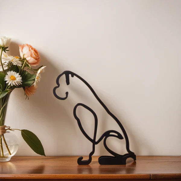 Norvo | Artipaws Abstrakt Hundeskulptur | Moderne Design | Høy- Kvalitets Kunstfigur | For Hylle & Bord