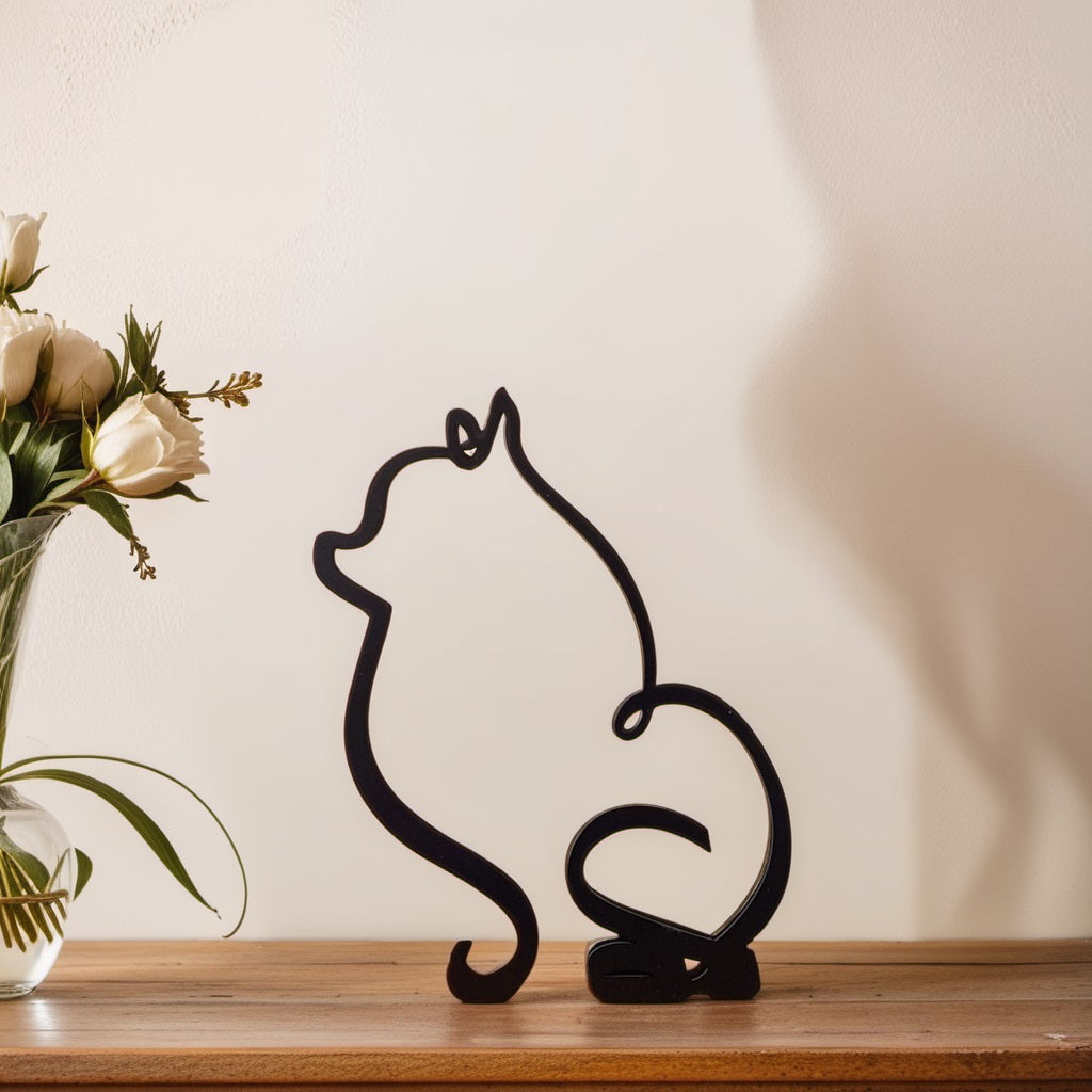 Norvo | Artipaws Abstrakt Hundeskulptur | Moderne Design | Høy- Kvalitets Kunstfigur | For Hylle & Bord