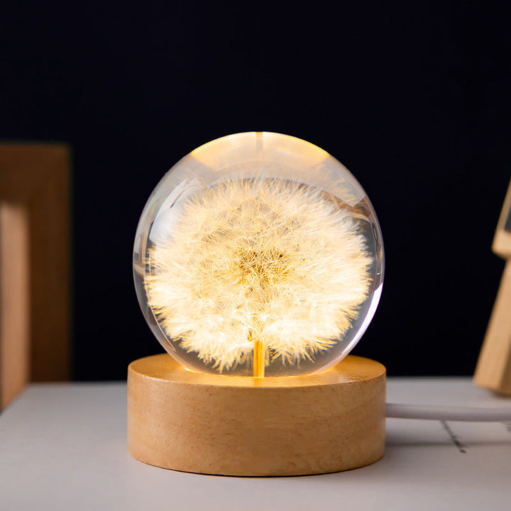 Krystallkule LED natteslys | Norvo