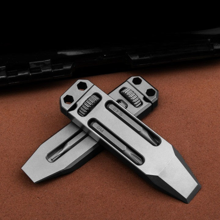 Norvo | Titanlegering teleskopisk camping EDC multifunksjonsverktøy