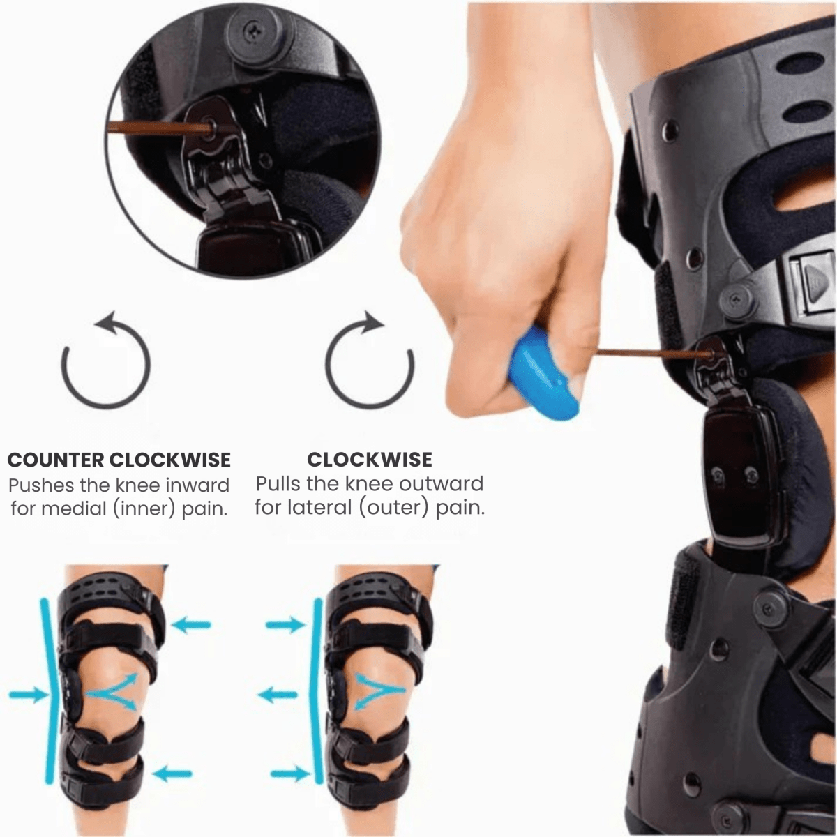 Norvo | StepSure – Justerbar kneklips for stabilitet og smertelindring