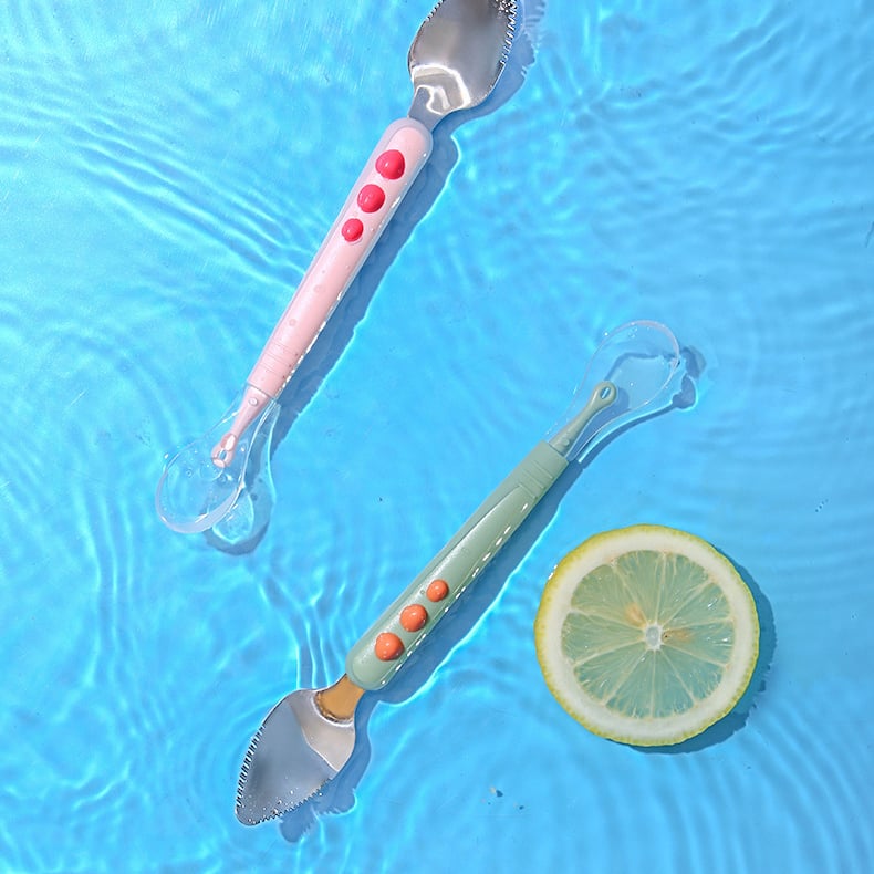 Norvo | Baby Dobbel Hode Skraping Frukt Skje